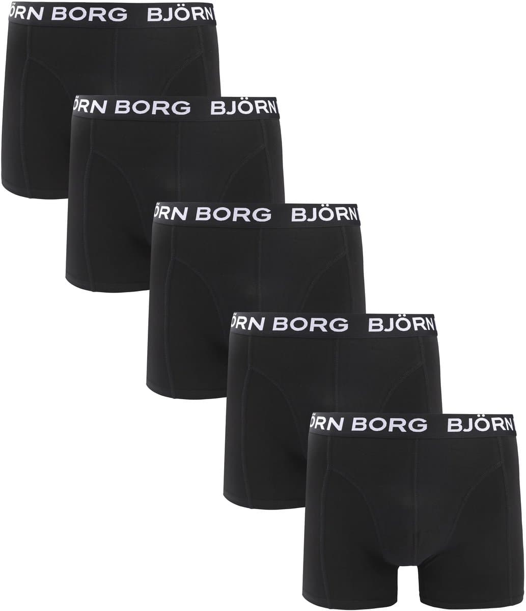 Björn Borg Cotton Stretch Boxershort Heren - Zwart - 5 stuks - Heren onderbroeken - Boxer - Maat L (EAN: 7321465653659): Björn Borg Cotton Stretch Boxershort – 5 stuks, zwart, maat L