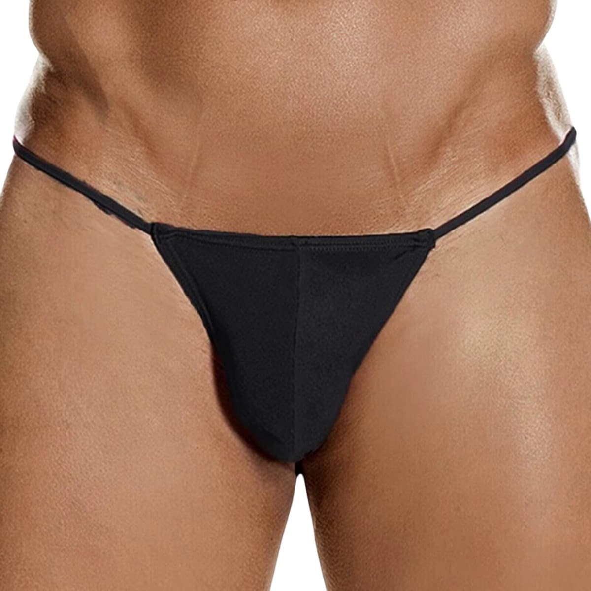 Sexy Heren G-String – Verleidelijke String Slip voor Mannen – One Size – Zwart – Ultra Comfortabel Ondergoed met Bikini Design (EAN: 8785290588859)
