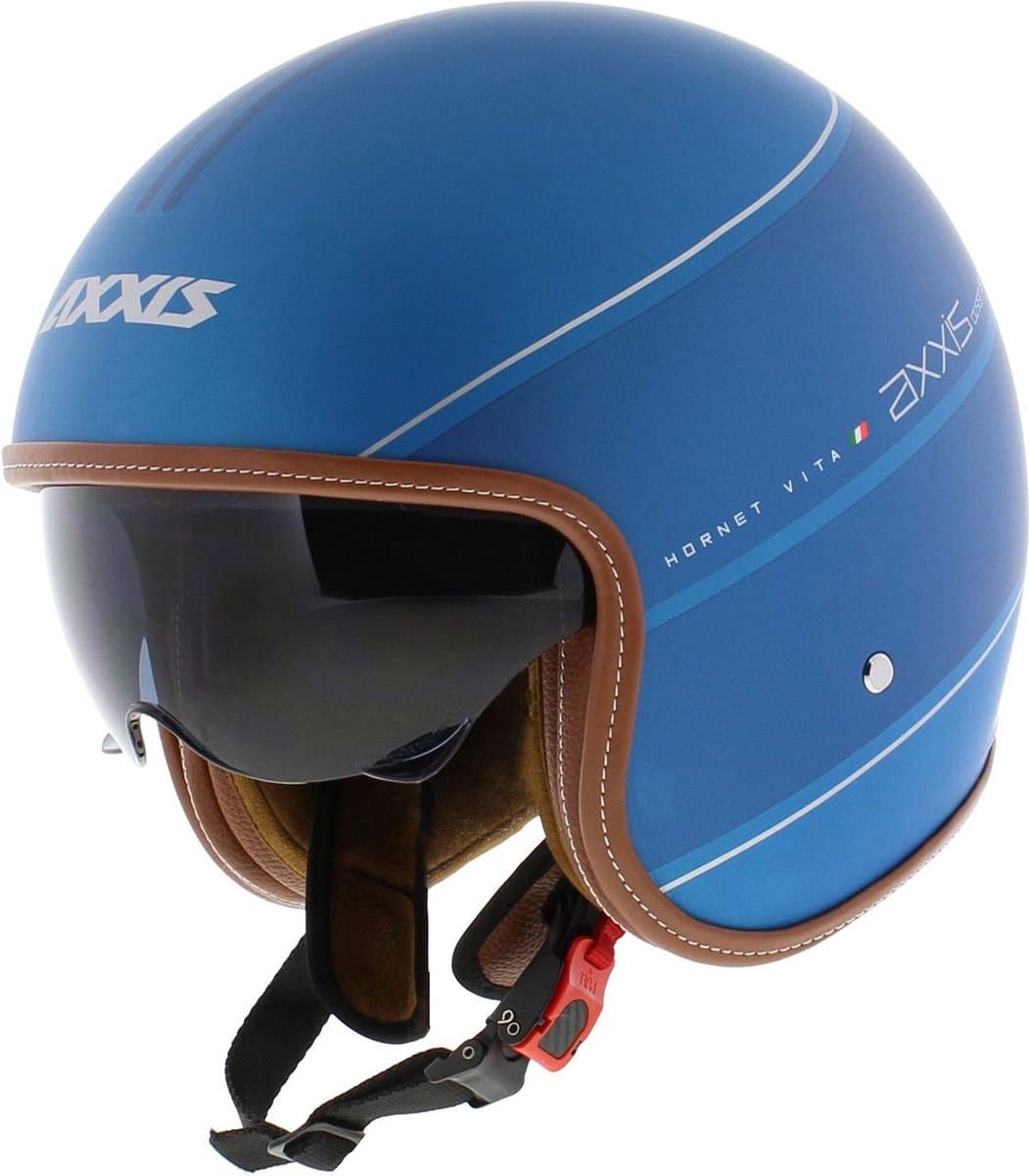 Axxis Hornet SV jet helm Vita mat blauw S - Motor / Brommer / Scooter / Vespa (EAN: 8435619140663): **Design en Kleur Een frisse twist op de helm**