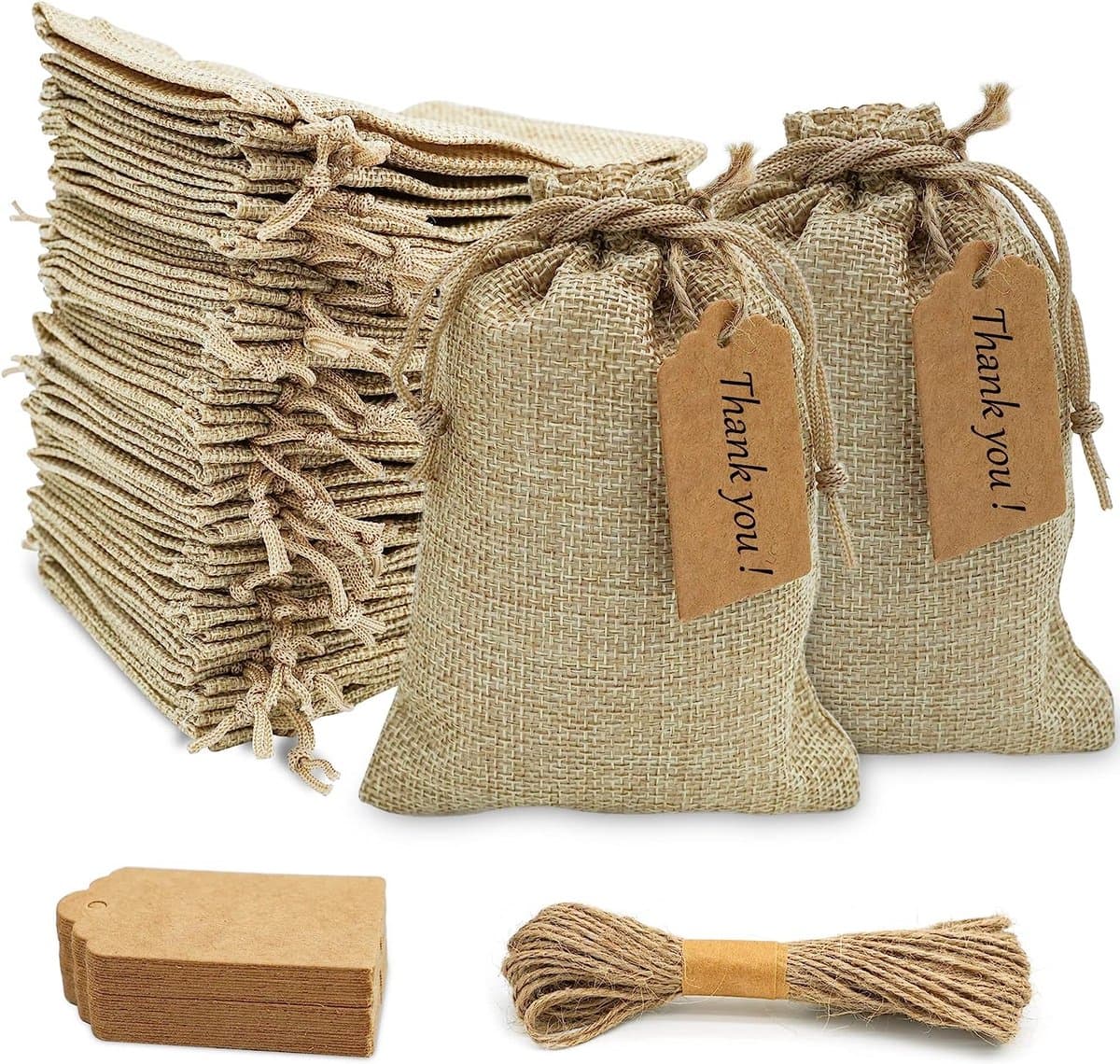 Jute Zakjes met Kleine Cadeaulabels - 10 x 15 cm - 30 Stuks (EAN: 8720986590624): **Waarom Deze Zakjes Een Review in Mijn Eigen Woorden**
