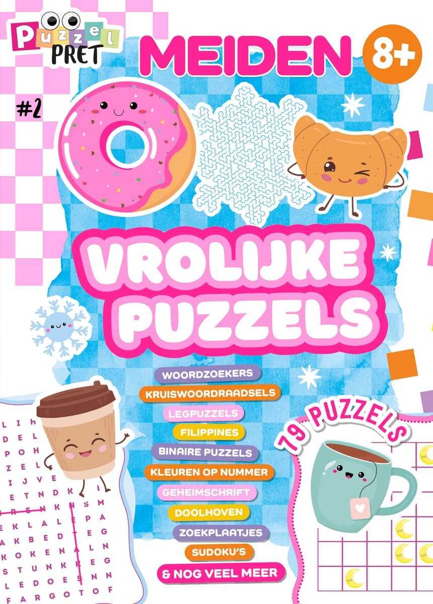 MEIDEN Puzzelpret 2 - Puzzelboek - Puzzelboek Kinderen - Puzzelboeken - Sudoku Kinderen - Puzzelen - Puzzels - Puzzel - Puzzel boek - Speelgoed - Knutselen - DIY - Breinbreker - Speelgoed Meisjes - Meisje - Vakantieboek - Cadeau - Creatief - Raads...