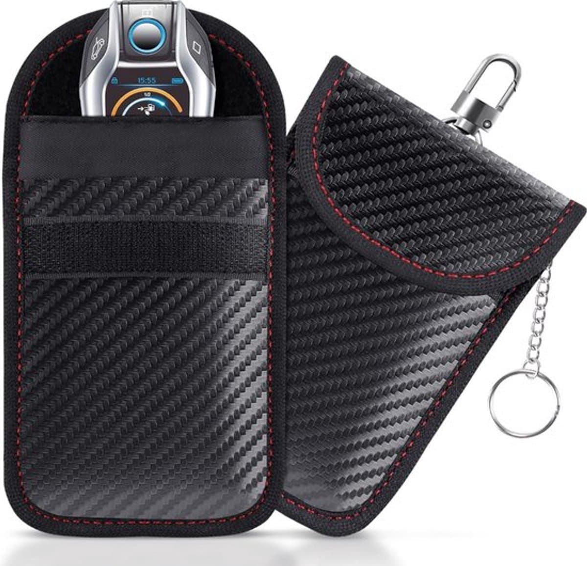 RFID autosleutel beschermhoes 2 stuks / Antidiefstal / Keyless entry bescherming / Keyless Go /Autosleutel hoesje / Autosleutel RFID / Beschermhoesje voor autosleutel / RFID protected / Etui voor autosleutel / Bankpasjes bescherming (EAN: 87212494...